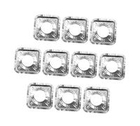 DONFAMDS 60Pièces Couvercles de Brûleur Aluminium Chaleur Protections pour Cuisinière à Nettoyage Facile Matériau à Huile