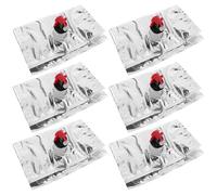 DONFAMDS 6pcs Sachets à Vin Rechargeables avec Robinet à Charnière 2l en NY Vmpet PE, Faciles à Nettoyer, pour Rangement Bouteille en Voyage ou Fête