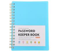DONFAMDS Carnet d'Adresses avec Onglets Alphabétiques Bleu Ciel, Reliure Spirale, Papier Résistant aux Fuites, Répertoire de Mots de Passe pour Seniors et Usage Personnel