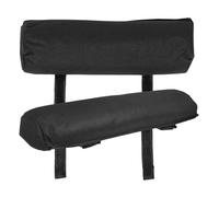 DONFAMDS Pièces de Fauteuil inclinable, Coussin de Rechange pour accoudoir de lit Pliant, Fournitures pour fauteuils inclinables, Lot de 2 Pièces, en Tissu Noir, Réglables, Pratiques, pour