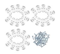 DONFAMDS Set de Clips de Retenue en Plastique avec Vis 3,5x16 Lot de 40 Pince de Fixation pour Verre Support Robuste pour Vitre de Porte pour Armoires Vitrées en Magasin et Bureau