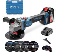 DongCheng Meuleuse d'angle 125 mm 18 V 1000 W sans balais, 3 vitesses, kit