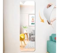 DONGDA 4 Pièces Miroir Mural Autocollant, Autocollant Mural Décorative Auto Adhésifs, Miroir Acrylique Antidéflagrant Carrés Flexible pour Salle de Bain Salon Chambre (4 Pièce)