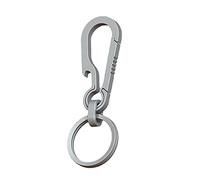 DONGKER Porte-clés avec mousqueton en titane EDC à dégagement rapide avec décapsuleur pour homme et femme
