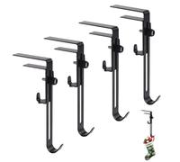 DONGKER Support de Cheminée de Noël,4 Pièces Réglables pour Guirlande de Bas de Cheminée,Sans Clous pour Bas de Noël,Guirlande de Vacances