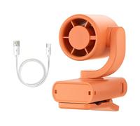 DONGKER Ventilateur a Pince Portable,Mini Ventilateur de Refroidissement Rechargeable a 6 Vitesses Réglables avec Rotation Horizontale a 180° et Verticale a 90° pour Camping,Bureau et les Voyages