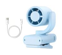 DONGKER Ventilateur a Pince Portable,Mini Ventilateur de Refroidissement Rechargeable a 6 Vitesses Réglables avec Rotation Horizontale a 180° et Verticale a 90° pour Camping,Bureau et les Voyages