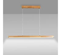 DONHEK Lustre en Bois LED Suspension linéaire Ligne Minimaliste plafonnier Suspendu luminaire d'îlot de Cuisine Nordique lustres en Bois pour Salle à Manger Bureau Salon Star of Light