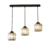 DONHEK Lustre Moderne à 3 lumières en Cristal, plafonnier, îlot de Cuisine, Lampes suspendues, luminaire de Salle à Manger, luminaires Suspendus en métal, lustres E27 Star of Light