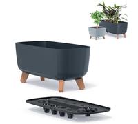 Prosperplast Pot de fleurs Gracia Case 19,5×39×18,7 cm intérieur/extérieur résistant aux intempéries