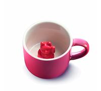 DONKEY MANEKI NEKO Lucky Mug Rouge avec chat angulaire Lucky Cat Tasse à café Rouge