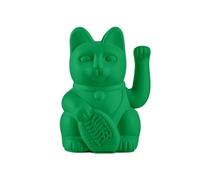 Donkey Products Lucky Cat Maneki Neko, Chat qui fait signe, porte-bonheur, Émeraude, 15 cm