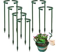 DONQL Lot de 20 Tuteurs pour Plantes, Tuteur Plante Grimpante - 24 x 14cm, Verts Ronds Support pour Plantes, Aidez Vos Plantes à Pousser, Tuteur Plante pour Fixation de Tomate, Rosier, Pivoine