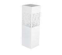 DonRegaloWeb Porte-parapluie carré en métal blanc 15.5x15.5x49 cm