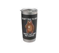 Don't Talk To Me Until I've Had My Coffee Gobelet isotherme en acier inoxydable double paroi