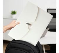 DoocliB Organiseur extensible pour documents A4, 7 compartiments, portable et extensible avec bande élastique pour le bureau, l'école et la maison (beige)