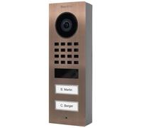 DoorBird D1102V Aufputz Interphone vidéo IP Wi-Fi, Ethernet Station extérieure acier inoxydable V2A (brossé), Bronze