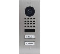 DoorBird D1102V IP Vid. Porte de la. V2A nobles. 2 boutons d'appel encastrés