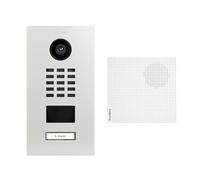Doorbird - D2101V-V2-EA RAL 9016 + A1061W - Portier vidéo IP 1 Sonnette avec Lecteur de Badge RFID Blanc + 1 Carillon A1061W - Encastrable