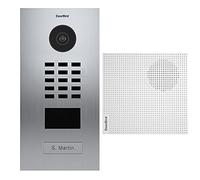 Doorbird - D2101V-V2-SA + A1061W - Portier vidéo IP 1 Sonnette avec Lecteur de Badge RFID + Carillon - INOX - Montage Saillie