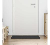 Vidaxl Tapis D'entrée Noir Et Gris 80 X 120 Cm Polypropylène, Pvc