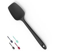 Doosu Cuillère-Spatule Cuisine Silicone, Résistante à 315°C, 28.9cm, Noir | Racloir ustensile professionnel, souple caoutchouc fine, sans BPA, ne raye pas, antiadhésif pour cuisson poêle mélange œufs