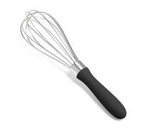 Doosu Fouet Cuisine Métal, Acier Inoxydable 18/8 Manuel, 23cm/6 Fils, Noir | Ballon Petit Batteur à Œufs pour Sauces, Whisk à Main, Solide et Incassable, Antidérapant Mxing Blending Beating Stirring