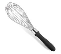 Doosu Fouet Cuisine Métal, Acier Inoxydable 18/8 Manuel, 30cm/12 Fils, Noir | Ballon Large Big Robuste Professional, Whisk à Main Solide Antidérapant, Résistant Chaleur, Mélanger et Remuer la Pâte