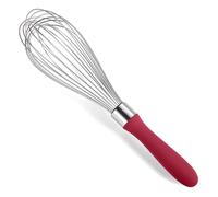 Doosu Fouet Cuisine Métal, Acier Inoxydable 18/8 Manuel, 30cm/12 Fils/Rouge | Ballon Large Big Robuste Professional, Whisk à Main Solide Antidérapant, Résistant Chaleur, Mélanger et Remuer la Pâte