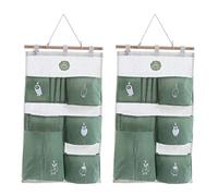 Dooxi Organisateur Suspendu Porte Mur Organisateur Poche Utilitaire Sac de Rangement Suspendu pour l'entrée vestiaire Salle de Bain 9 Compartiments (Vert)
