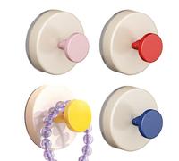 Dopa Mine Assatic Crochet Crochet De Ventouse Coloré, Porte-serviette, Cintre Mural, Ensemble Amovible Et Réutilisable 4 Pièces, 4 Pièces Amovibles Et Réutilisables, 6.1x6.1x4.4cm Pour La Douche De