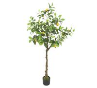 DOPBENT Plante artificielle grande de citronnier de 150 cm, arbre artificiel au citron en pot, décoration moderne, arbre artificiel avec fruits de citron, pour salon ou bureau