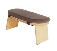 DOPBENT Tabouret de méditation en bois, siège de méditation pliable avec coussin, marron, siège ergonomique pour la maison, le yoga, la sensibilité, tabouret en bambou stable, confortable et peu