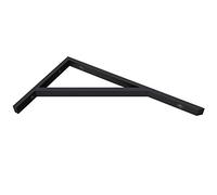 doporro 1 Équerre de Fixation Plan de Toilette Étagère Tablette Murale | Noir, 45x2,5x25cm, Acier Inoxydable, Installation Murale, Porte-Serviette, WH02