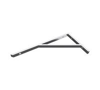 doporro 2 Équerres de Fixation Plan de Toilette Étagère Tablette Murale | Chromé, 45x2,5x25cm, Acier Inoxydable, Installation Murale, Porte-Serviette, WH02
