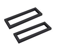 doporro 2 Équerres de Fixation Plan de Toilette Étagère Tablette Murale | Noir, 45x3x15cm, Acier Inoxydable, Installation Murale, Porte-Serviette, WH01