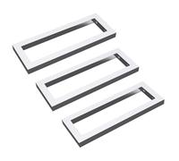 doporro 3 Équerres de Fixation Plan de Toilette Étagère Tablette Murale | Chromé, 45x3x15cm, Acier Inoxydable, Installation Murale, Porte-Serviette, WH01
