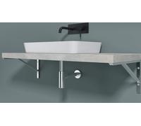 doporro 3 pièces equerre de fixation plan de toilette étagère tablette murale acier inox chromé 50cm WH02