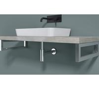 doporro 3 pièces equerre de fixation plan de toilette étagère tablette murale porte-serviette acier inox chromé 45x3x15cm WH01