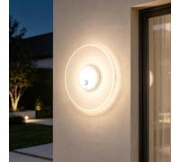 doporro Applique Murale Lampe Extérieure 6W avec LED Lampe Jardin Étanche IP65 3000K Light Extérieure Blanc 30cm Design LunaLights