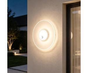 doporro Applique Murale Lampe Extérieure 6W avec LED Lampe Jardin Étanche IP65 3000K Light Extérieure Blanc 30cm Design LunaLights