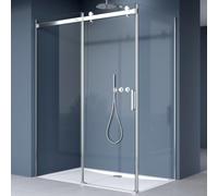 doporro Cabine de Douche 70x100 Paroi de Douche Montage Réversible avec Porte Coulissante Ravenna17 70x100x195cm Verre ESG Transparent 8mm