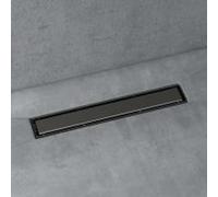 doporro Caniveau de Douche Italienne Extra Plate Gris en Inox 50 cm Drain de Sol à Carreler avec Siphon et Filtre KE110