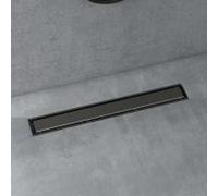doporro Caniveau de Douche Italienne Extra Plate Gris en Inox 60 cm Drain de Sol à Carreler avec Siphon et Filtre KE110