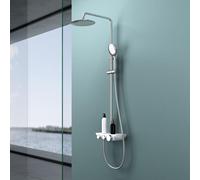 doporro Colonne de douche avec robinetterie système de douche complet mitigeur pomme haute douchette flexible