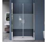 doporro Double porte de douche auto-levante 98,5 103,5 cm de douche pare-douche pour niche Teramo24MS 100x195cm