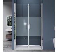 doporro Double porte de douche auto-levante 138,5 143,5 cm de douche pare-douche pour niche Teramo24MS 140x195cm