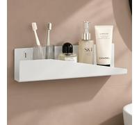 doporro Étagère de Douche Murale sans Perçage Support de Rangement Blanc | Serviteur de Douche, Acier au Carbone, Adhésive ou Perçage, pour Salle de Bain et Cuisine, Reglo-15