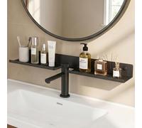 doporro Étagère de Lavabo Murale, Étagère de Salle de Bain au-Dessus du Robinet Gris, Forme U, Adhésive ou Perçage, Support de Rangement pour Lavabo Cuisine, Reglo-17