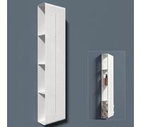 doporro Étagère Murale à 4 Niveaux Support de Rangement Vertical Blanc | Acier au Carbone, avec Perçage, pour Salle de Bain et Cuisine, Reglo-16